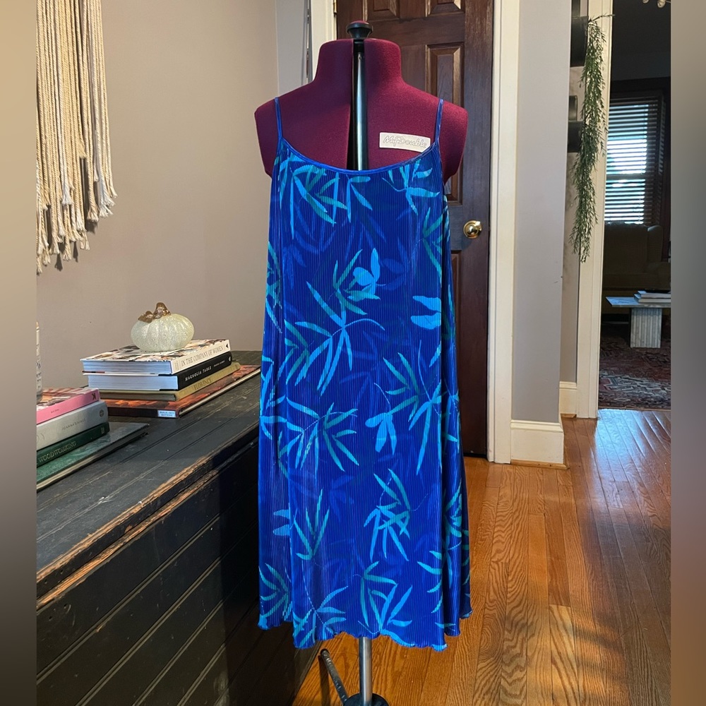 Blue floral dress